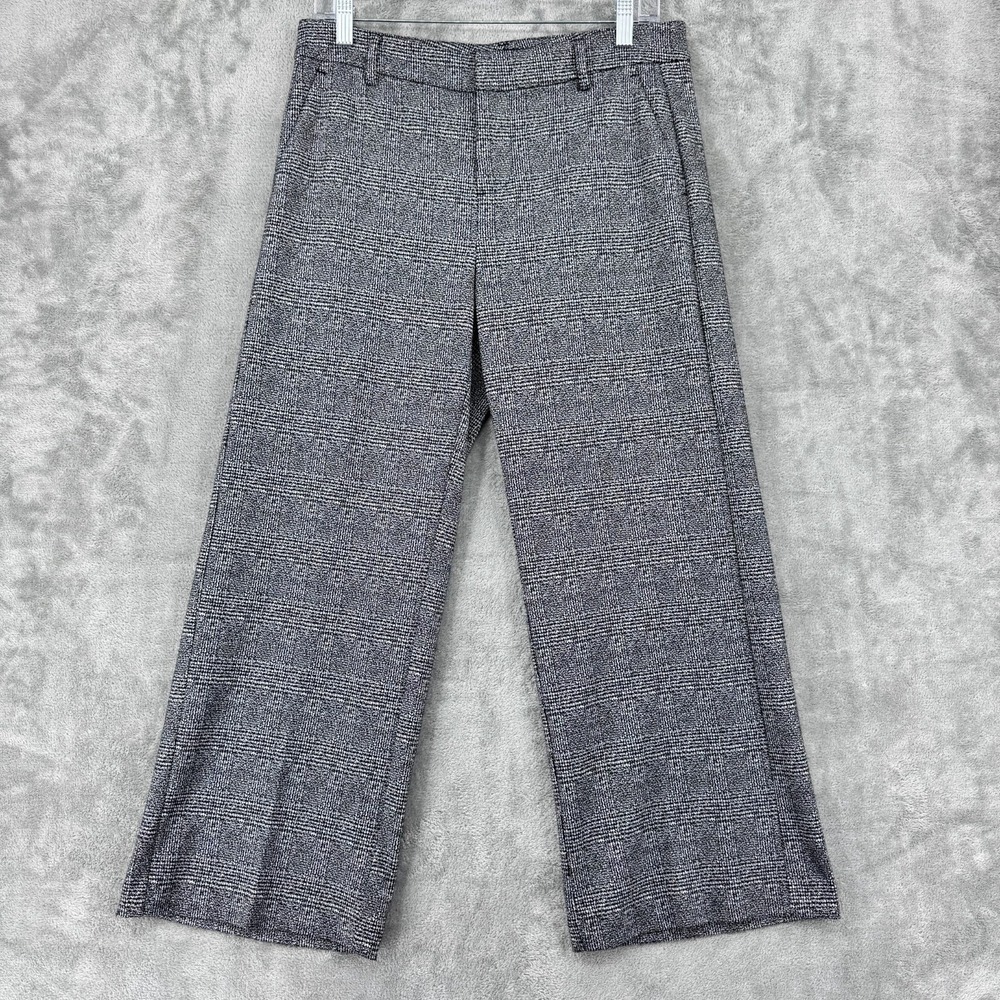 Liverpool Pants Women 4 27 Plaid Wide Leg Trousers Office Career Stretch Knit